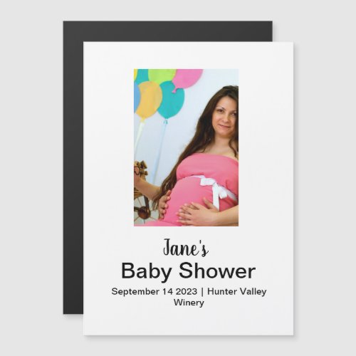 Custom baby shower photo  magnetic invitation