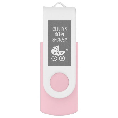 Custom baby shower USB flash drive for newborn