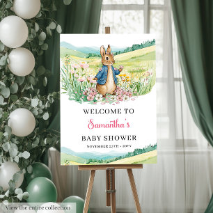 Custom Baby Shower Welcome Sign Peter Rabbit Art