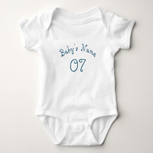 Custom Baby Sports Jersey With Custom Name Number  Baby Bodysuit