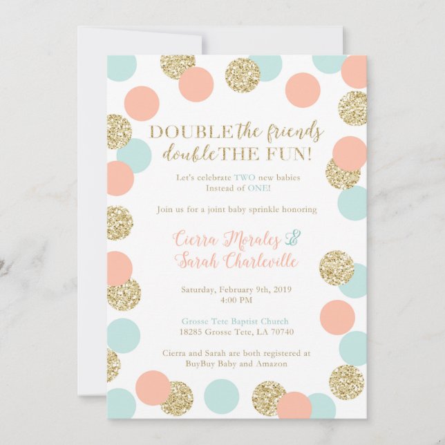 Custom Baby Sprinkle Invitation (Front)