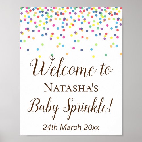 Custom Baby Sprinkle Welcome Sign