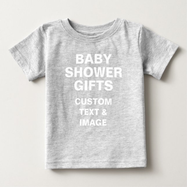 Custom Baby T-Shirt Baby Shower Gift (Front)