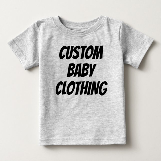 Custom Baby T-Shirt Blank Template (Front)