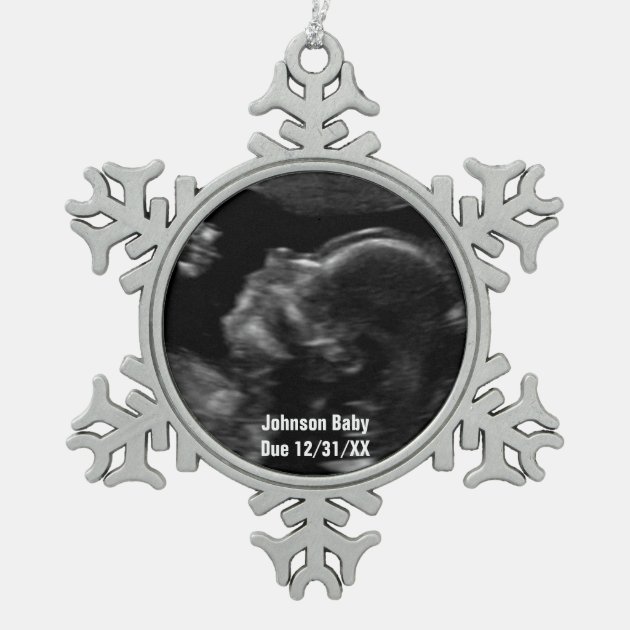baby ultrasound christmas ornament
