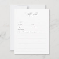 Custom Baby Wishes & Predictions Minimal Keepsake