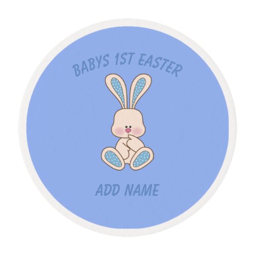 Custom Babys 1st Easter Boy Edible Frosting Rounds