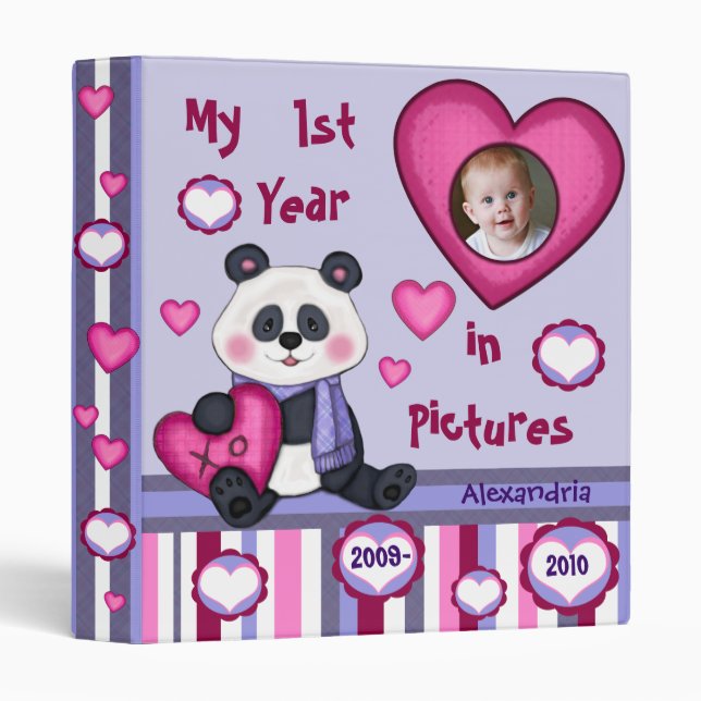 Custom Baby's 1st Year Photo Binder Scrapbook (Front/Spine)