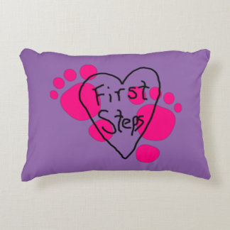 Custom Baby's First Steps Decorative Pillow