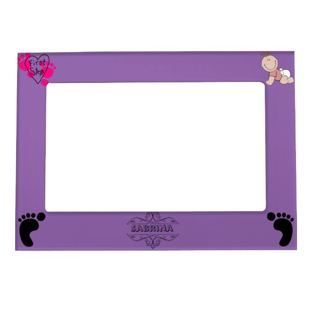 Custom Baby's First Steps Magnetic Frame (Front)