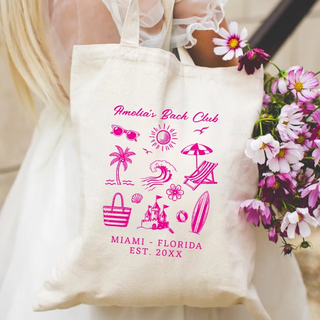 Custom Bach Club Bachelorette Party Favor Bride Tote Bag (Creator Uploaded)