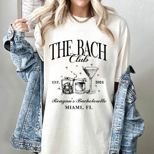 Custom Bach Club Bachelorette Retro Cocktail Black Tank Top