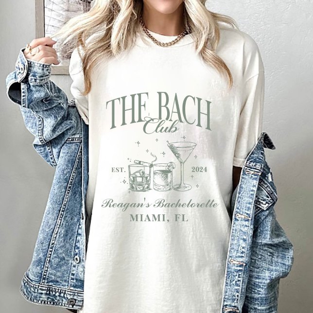 Custom Bach Club Bachelorette Retro Cocktail Green Tank Top (Creator Uploaded)