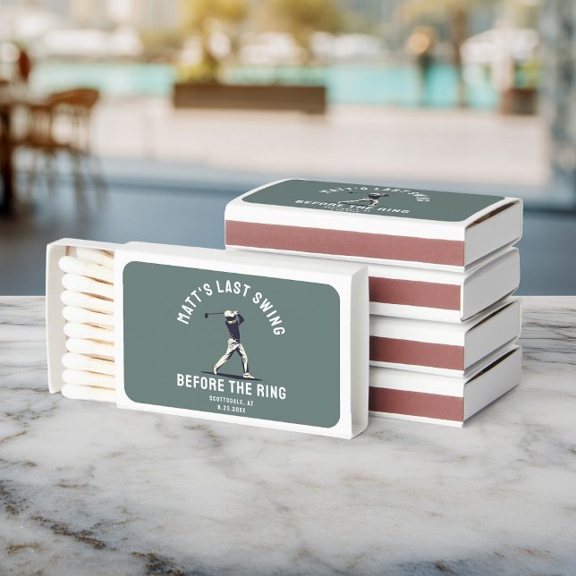 Custom Bachelor Party Favor Golf Trip Groomsmen  Matchboxes (Creator Uploaded)
