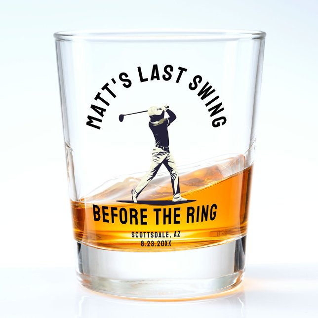 Custom Bachelor Party Favor Golf Trip Groomsmen  Shot Glass (Creator Uploaded)