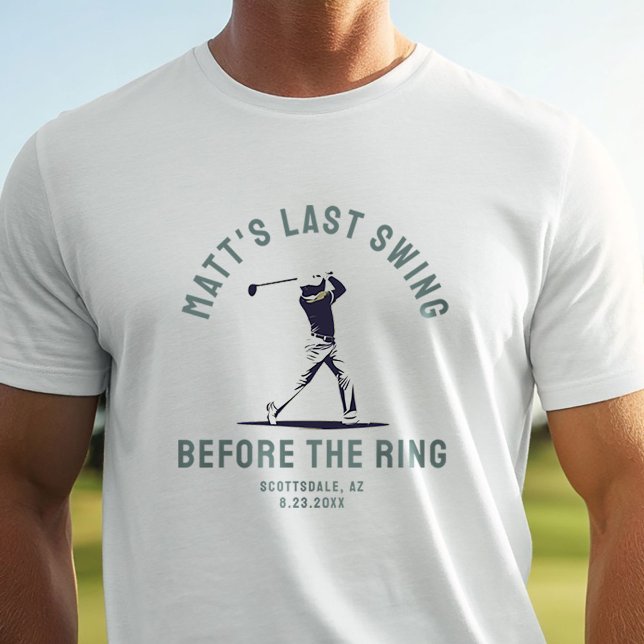 Custom Bachelor Party Favor Golf Trip Groomsmen T-Shirt (Creator Uploaded)