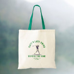 Custom Bachelor Party Favor Golf Trip Groomsmen Tote Bag<br><div class="desc">Carry your bachelor party essentials in style with this "Last Swing Before the Ring" custom tote bag! A fun and modern design,  perfect for golf trips,  wedding celebrations,  and groomsmen gifts!</div>