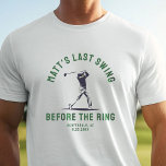 Custom Bachelor Party Favor Golf Trip Groomsmen Tri-Blend Shirt<br><div class="desc">Wear your bachelor party style with this "Last Swing Before the Ring" custom T-shirt! A fun and modern design,  perfect for golf trips,  wedding celebrations,  and groomsmen gifts!</div>
