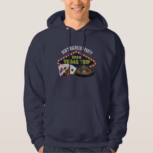 Custom Bachelor Party Las Vegas Trip Hoodie