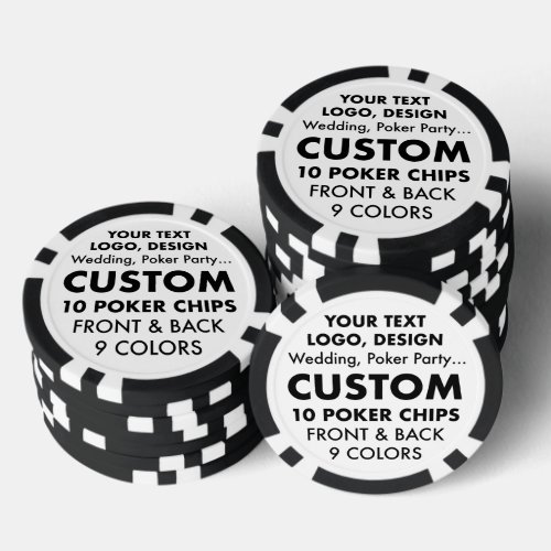Custom BACHELOR PARTY Poker Casino Chips