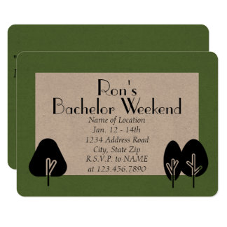Custom Bachelor Weekend Wilderness Invitation