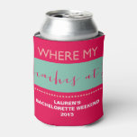 Custom Bachelorette Beach Party Can Cooler at Zazzle