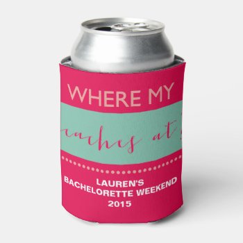 Custom Bachelorette Beach Party Can Cooler by VivaLaLovely at Zazzle