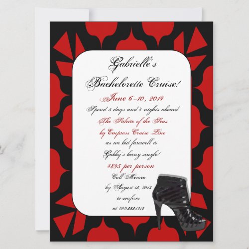 Custom Bachelorette Cruise Weekend Invitations