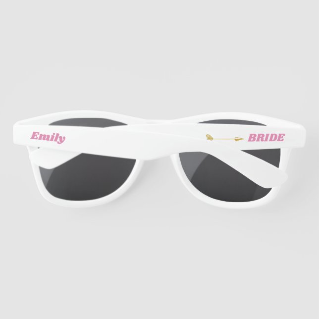 Custom Bachelorette Favor Bride Sunglasses (Back)