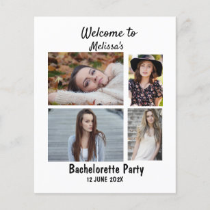 Custom Bachelorette party 4 photo collage 