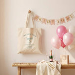 Custom Bachelorette Party Cocktail Social Club Tote Bag<br><div class="desc">Celebrate the bride-to-be with these chic, personalized tote bags! Customizable with the bride’s name and event location, it makes the ideal party favor for your bachelorette weekend or bridal party. The timeless blue-on-cream design adds a touch of class to any bridal celebration, from beach weekends to urban getaways. Whether you’re...</div>
