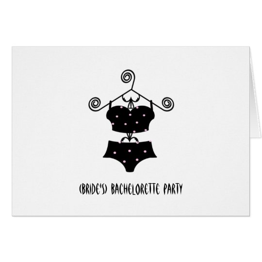 Custom Bachelorette Party Invite Sexy Lingerie Card