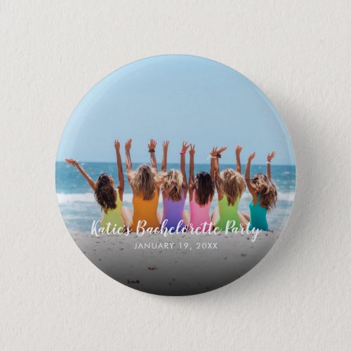 Custom Bachelorette Party Photo Button