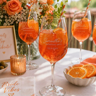 Custom Bachelorette Party Wine Glass