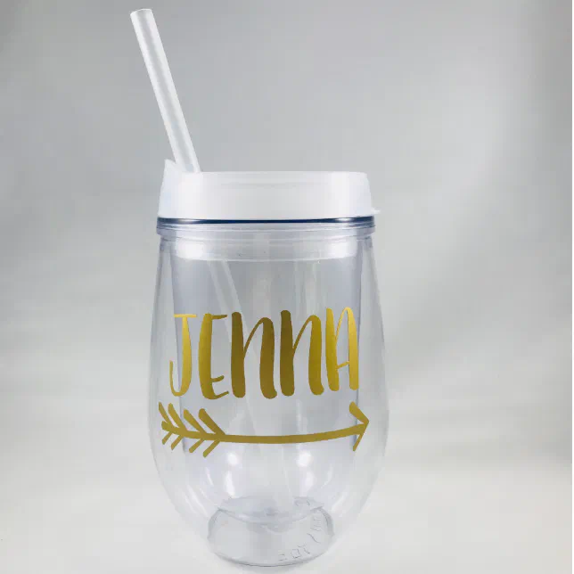 BEV2GO  10 Ounce Bev2Go Double Wall Acrylic Stemless Wine Tumbler