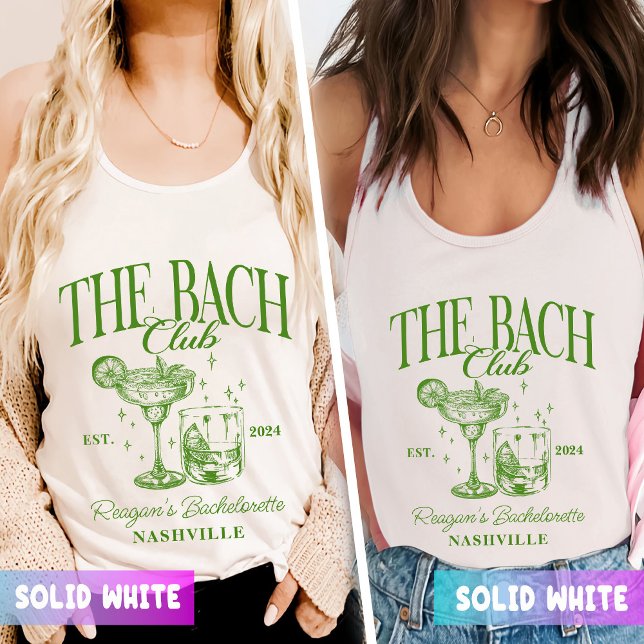 Custom Bachelorette Retro Cocktail Green Tank Top (Creator Uploaded)