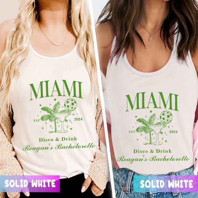 Custom Bachelorette Retro Cocktail Green Tank Top (Creator Uploaded)