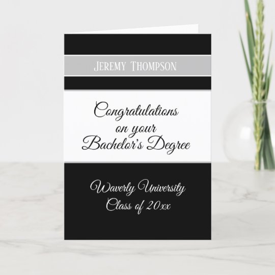 Custom bachelor's degree college graduation card | Zazzle.com