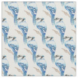 Custom back Color Blue Jay Bird Nature Art Fabric
