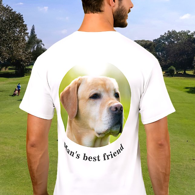 Custom Back Photo And Optional Text Personalized T-Shirt (Creator Uploaded)