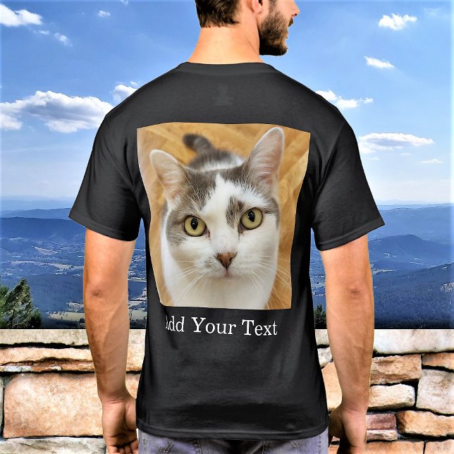 Custom Back Photo And Optional Text Personalized T-Shirt (Creator Uploaded)