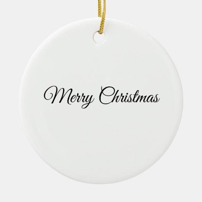 custom  back sided family photo christmas ceramic ornament (Front)