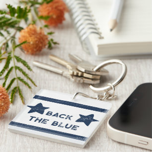 CUSTOM Back the Blue Keychain