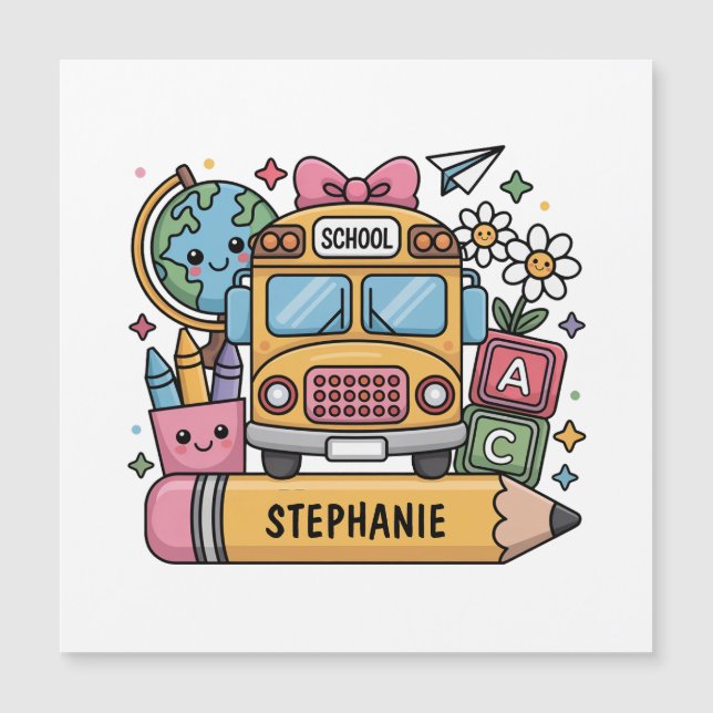 Custom Back-to-School Bus - Personalize (Front)