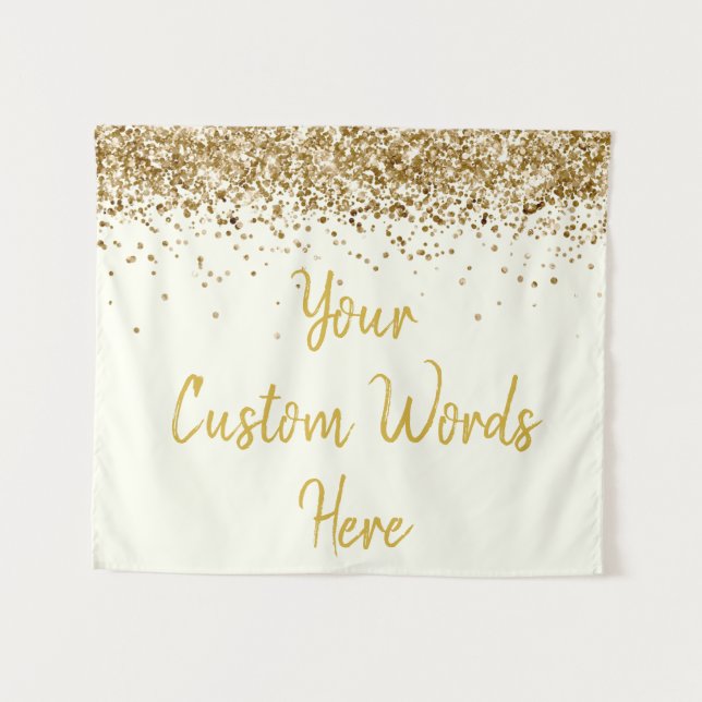 Custom Backdrop Anniversary Party Photobooth Ivory (Front (Horizontal))