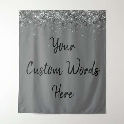 Custom Backdrop Anniversary Photo Booth Gray Grey