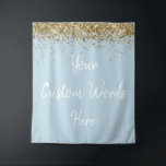 Custom Backdrop Birthday Party Photo Booth Blue<br><div class="desc">custom backdrop for photo booth,  hen weekend wedding photobooth sparkly,  sweet 16 quinceanera 40th 50th,  sparkle birthday party personalized 30th,  fifteen 15th sweet sixteen 16th,  twenty-fifth 25th twenty first prop,  light blue gold baby shower,  daughter girl wife twinkle glitter,  granddaughter  boy 5th fifth,  anniversary bridal 20th 10th 80th</div>