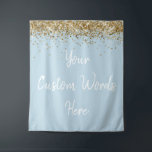 Custom Backdrop Birthday Party Photo Booth Blue<br><div class="desc">custom backdrop for photo booth,  hen weekend wedding photobooth sparkly,  sweet 16 quinceanera 40th 50th,  sparkle birthday party personalized 30th,  fifteen 15th sweet sixteen 16th,  twenty-fifth 25th twenty first prop,  light blue gold baby shower,  daughter girl wife twinkle glitter,  granddaughter  boy 5th fifth,  anniversary bridal 20th 10th 80th</div>