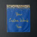 Custom Backdrop Birthday Party Photo Booth Blue<br><div class="desc">custom backdrop for photo booth,  twinkle glitter backdrop for anniversary,  bridal shower backdrop hen weekend,  wedding photo booth backdrop sparkly,  sweet 16 quinceanera 40th 50th,  sparkle backdrop for birthday party,  personalized 30th 21st 16th 15th,  25th fifteen sixteen twenty-fifth first,  anniversary backdrop royal blue gold,  prop son boy man husband</div>