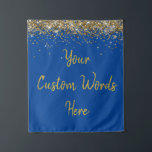 Custom Backdrop Birthday Party Photo Booth Blue<br><div class="desc">custom backdrop for photo booth,  twinkle glitter backdrop for anniversary,  bridal shower backdrop hen weekend,  wedding photo booth backdrop sparkly,  sweet 16 quinceanera 40th 50th,  sparkle backdrop for birthday party,  personalized 30th 21st 16th 15th,  25th fifteen sixteen twenty-fifth first,  anniversary backdrop royal blue gold,  prop son boy man husband</div>